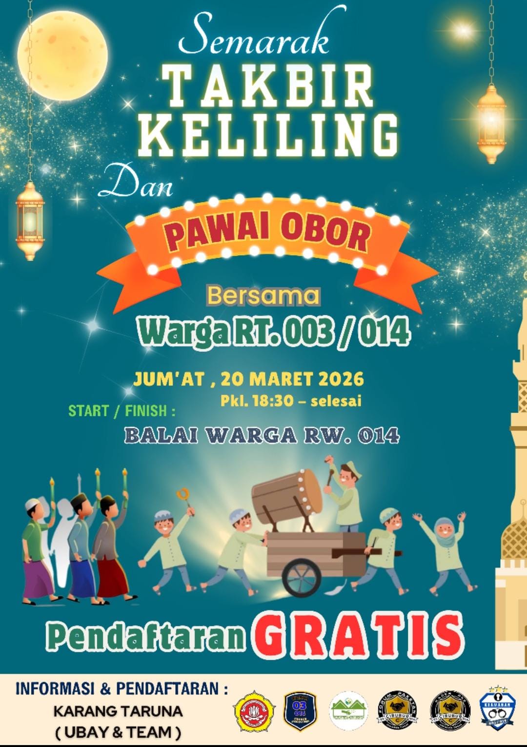 GEMA TAKBIR KELILING DAN PAWAI OBOR